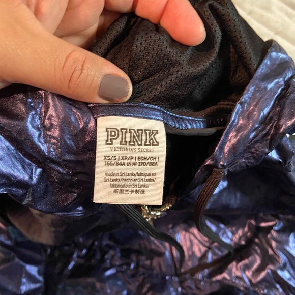 Pink chrome blue windbreaker - Picture 2 of 2